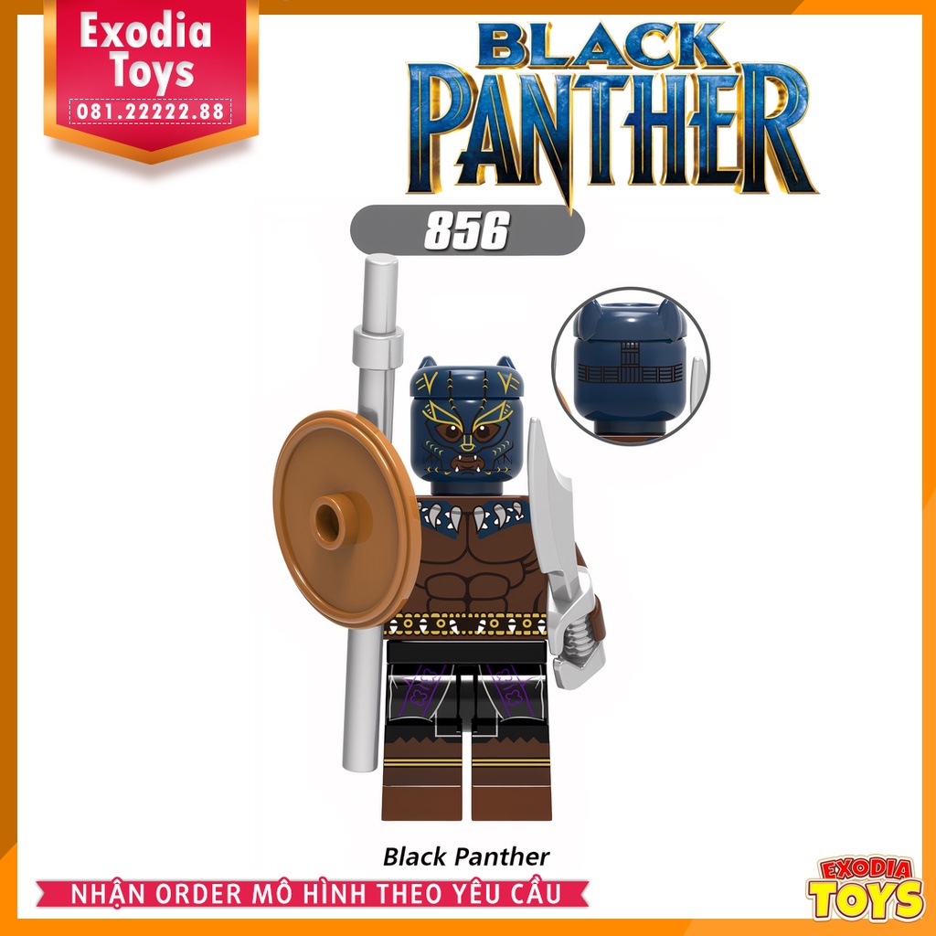 Xếp hình Marvel siêu anh hùng Báo Đen Black Panther - Đồ Chơi Lắp Ghép Sáng Tạo - XINH X0191