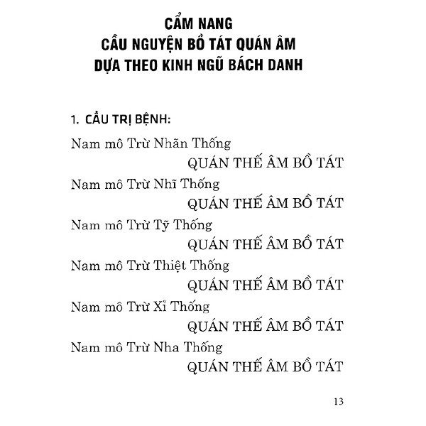 Sách - Cẩm Nang Cầu Nguyện Bồ Tát Quán Âm