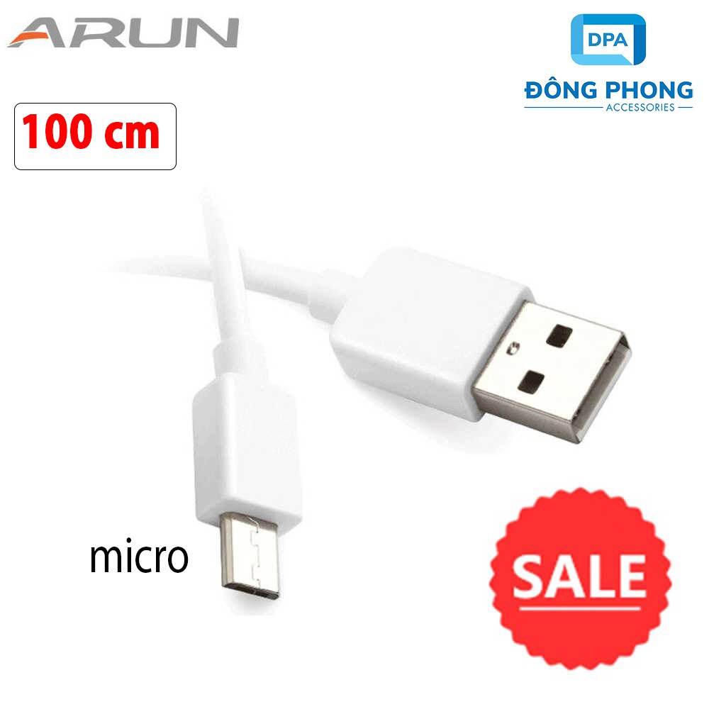 Cáp Sạc Nhanh Arun Cổng Micro USB Chính Hãng