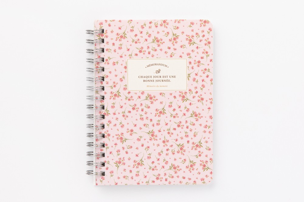 Sổ Lò Xo Ghi Chú Kẻ  ARTBOX Hàn Quốc Họa Tiết Hoa Mùa Xuân Màu Hồng Xinh Xắn