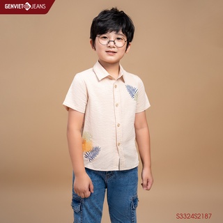 Áo sơ mi đũi bé trai genviet kids s3324s2187
