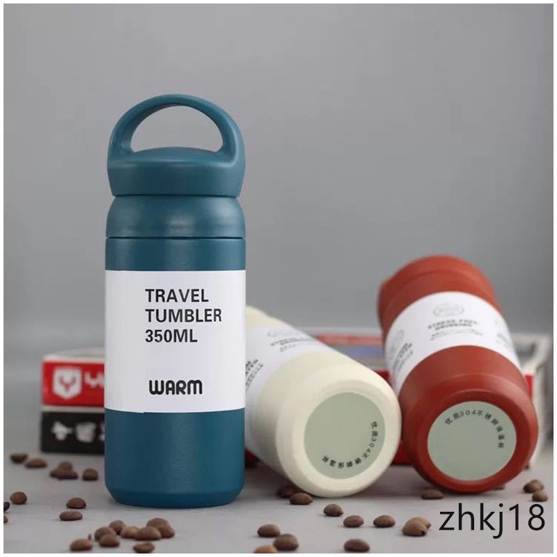 Bình Đựng Nước Giữ Nhiệt Bằng Thép Không Gỉ Hai Lớp Với Tay Cầm 350ML 480ML