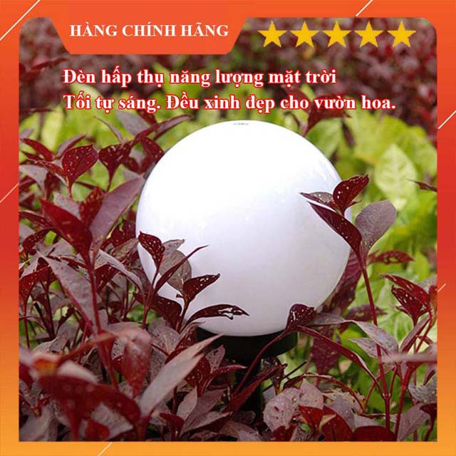 Bộ Đèn năng lượng mặt trời có ánh sáng trắng dùng để trang trí sân vườn  hình tròn loại cắm đất 0405
