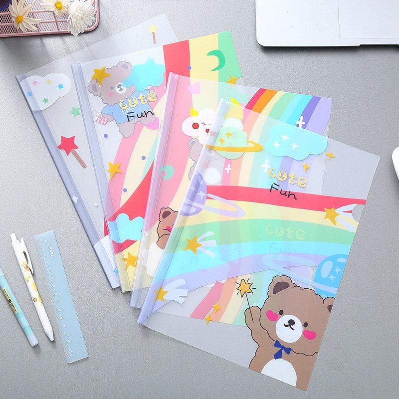 Bìa đựng hồ sơ, bìa kẹp bìa nút hồ sơ A4 hình hoạt hình dễ thương