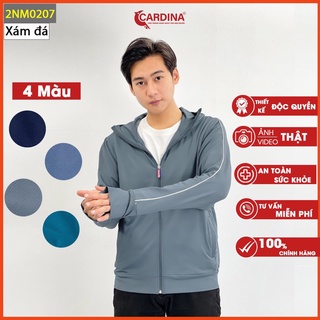 Áo chống nắng nam CARDINA  màu đẹp 2 lớp chất thun lạnh viền thể thao chống tia UV thiết kế lưới tản nhiệt chống nóng