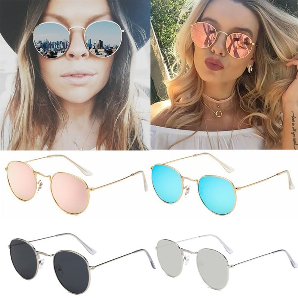 Kính Mát Gọng Kim Loại Phong Cách Retro Cho Nam Và Nữ