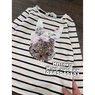 Áo thun kẻ thỏ sequin (FORM Bé nửa size)