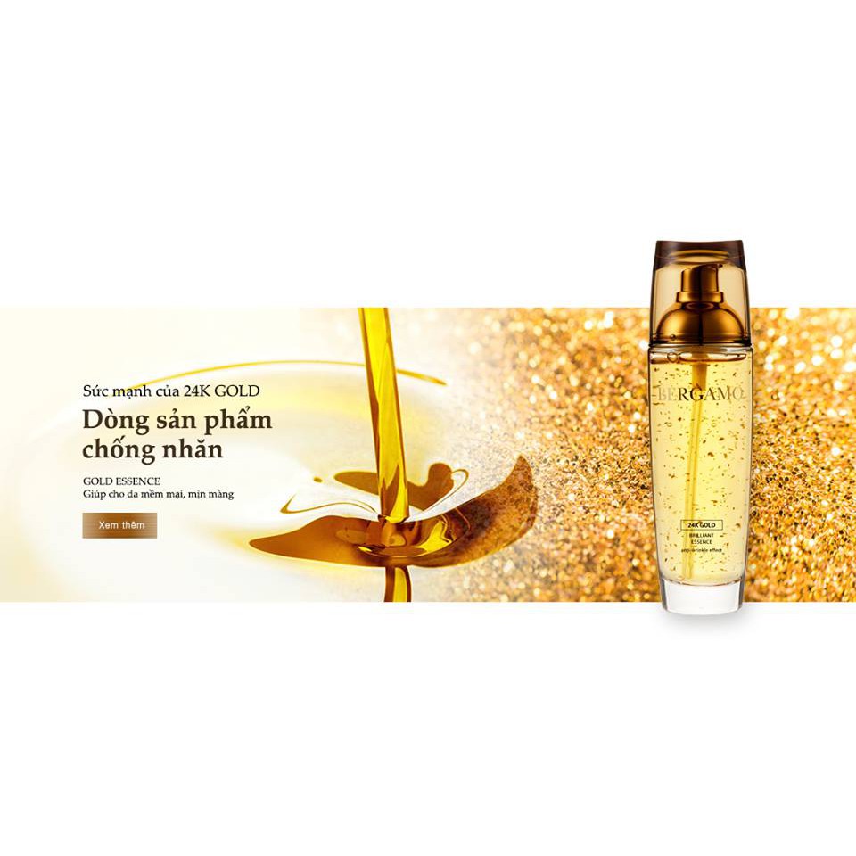 Serum dưỡng trắng Bergamo 24k GOLD 110ml Nâng cơ chống lão hóa