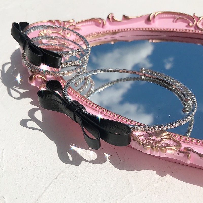 Choker đá phối nơ chất liệu da mã YF-013