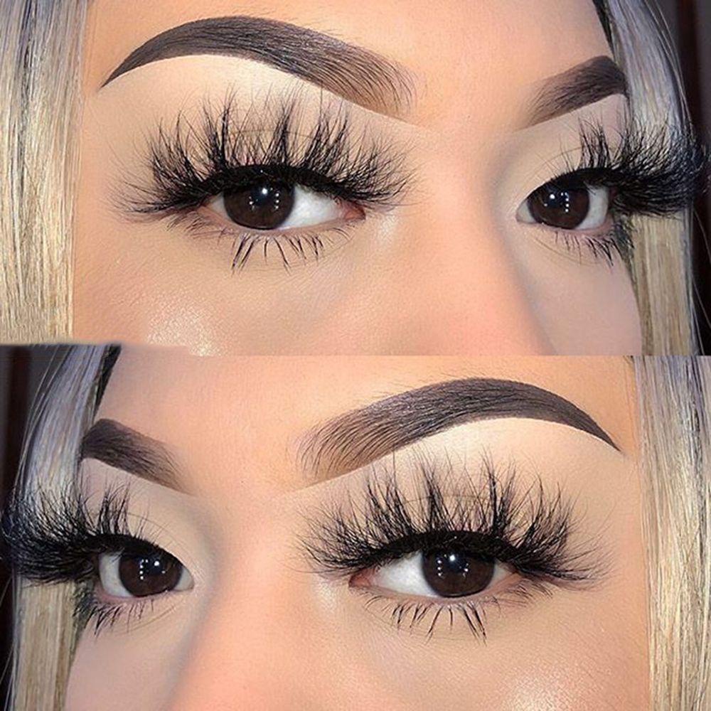 1 Cặp Lông Mi Giả SKONHED 8D Handmade Bằng Chất Liệu Lông Chồn Giả