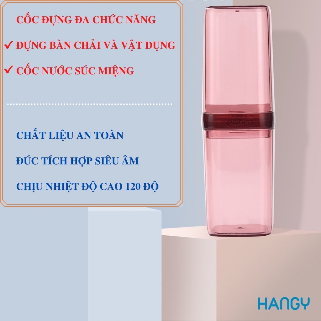 Cốc đựng bàn chải kem đánh răng và vật dụng cá nhân du lịch RENAI HANGY