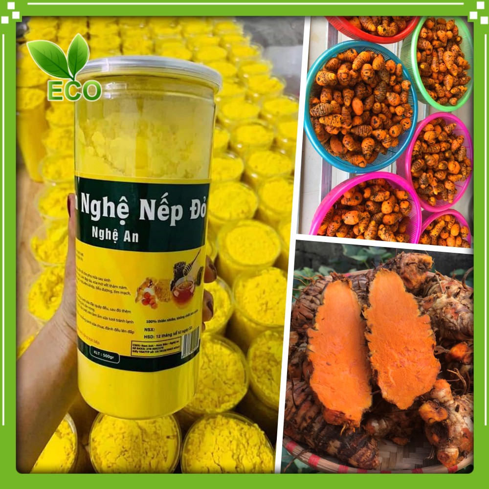 [Mới ra lò] Tinh bột nghệ NẾP ĐỎ 100% NGHỆ NẾP ĐỎ 🍠 ĐẸP DA, MỜ VẾT THÂM (250g, 500g)