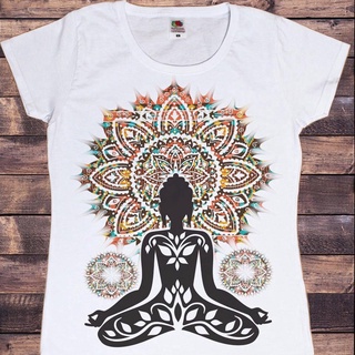 Áo thun nữ ngắn tay in hình phật chakra độc đáo