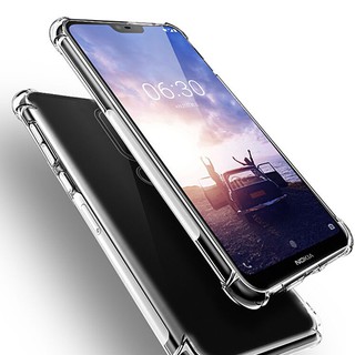 Ốp điện thoại mềm trong suốt thiết kế túi khí 4 góc chống sốc dành cho Nokia 8.1/X7