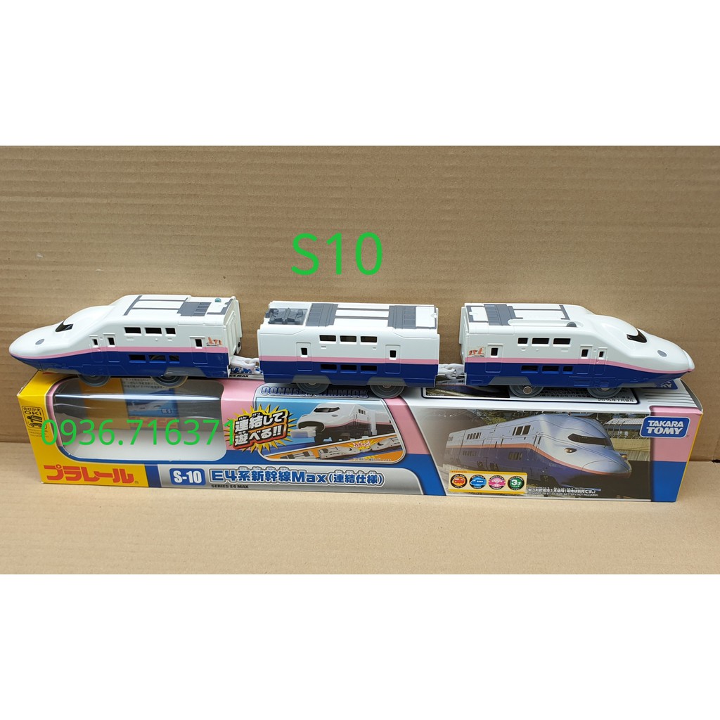 Mô hình tàu hỏa chạy pin Takara tomy có móc nối S10 (tàu to, có 3 toa)