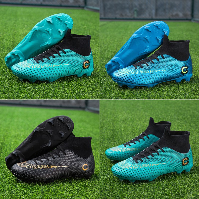 Giày đá bóng thể thao size 35-45 cổ cao đế đinh chống trượt cho nam
