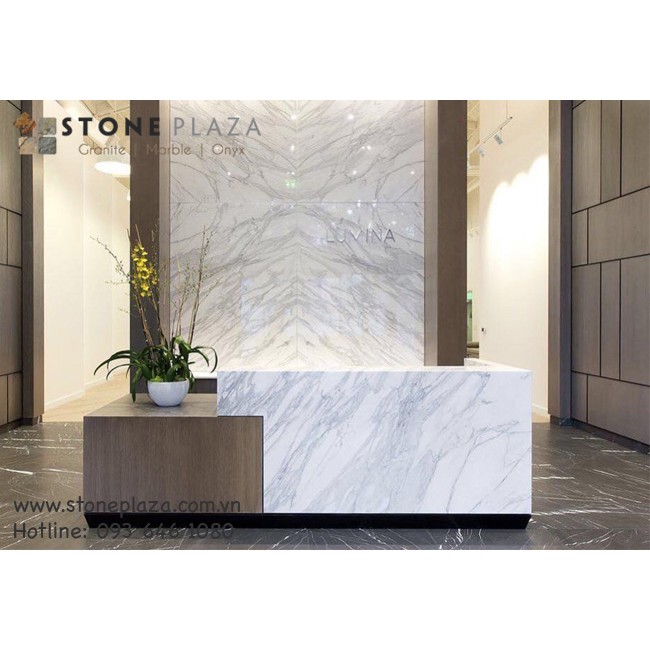 ĐÁ MARBLE TRẮNG NGỌC VÂN CHỚP (POLARIS WHITE MARBLE)