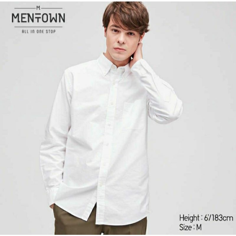 Áo Sơ Mi Nam Dài Tay Uniqlo Oxford Vải Thoáng Mát ,Thấm Hút ,Lịch Lãm