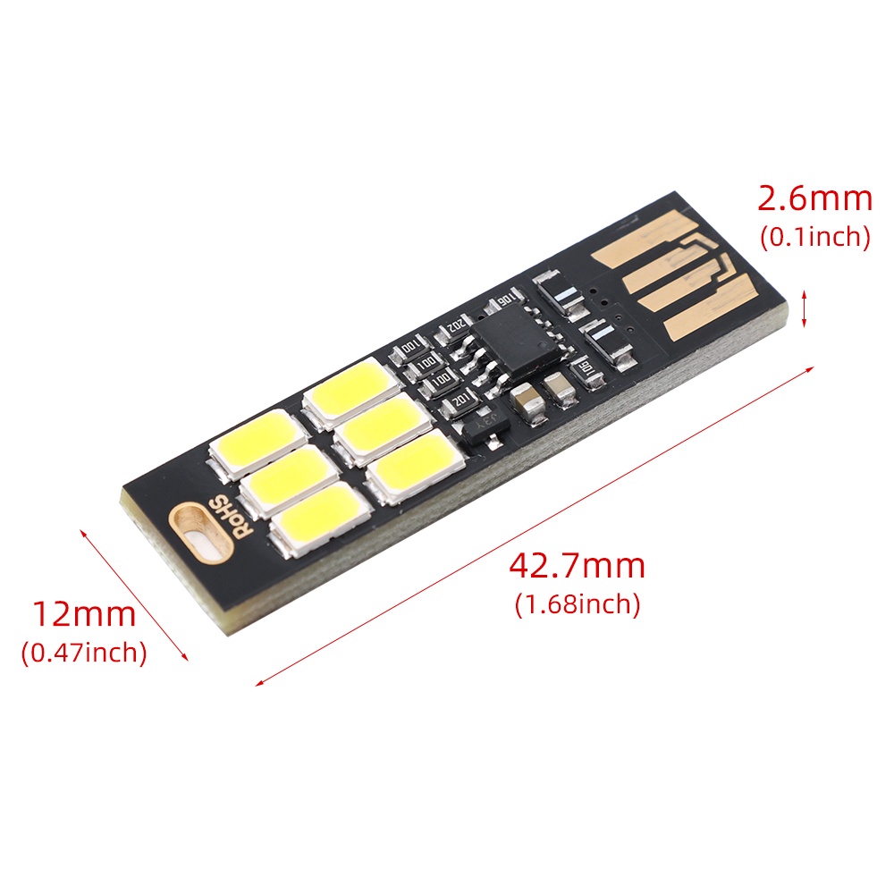 Đèn LED USB mini siêu mỏng 2 chế độ tiện dụng
