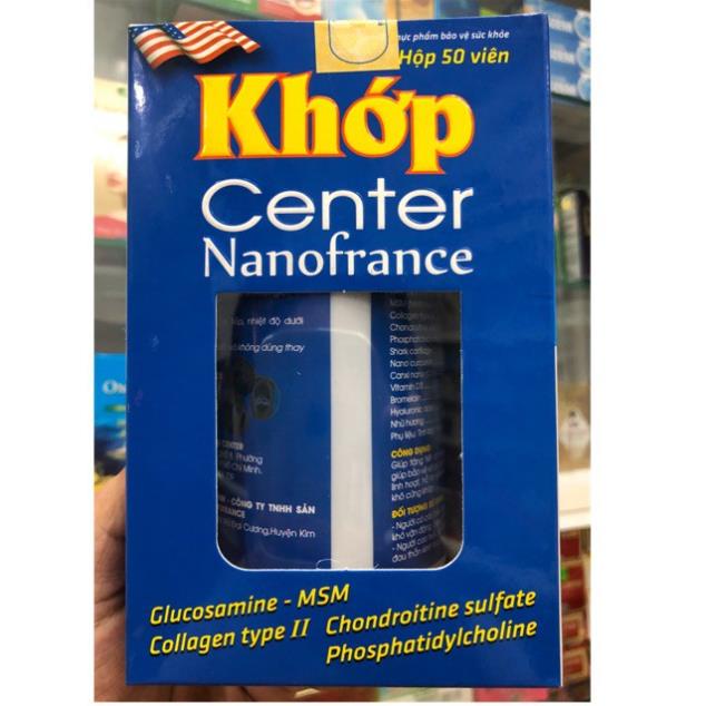 KHỚP CENTER NANOFRANCE – Hỗ trợ giảm đau do viêm khớp thoái hóa khớp, tăng chất nhầy dịch khớp (Lọ 50 viên)