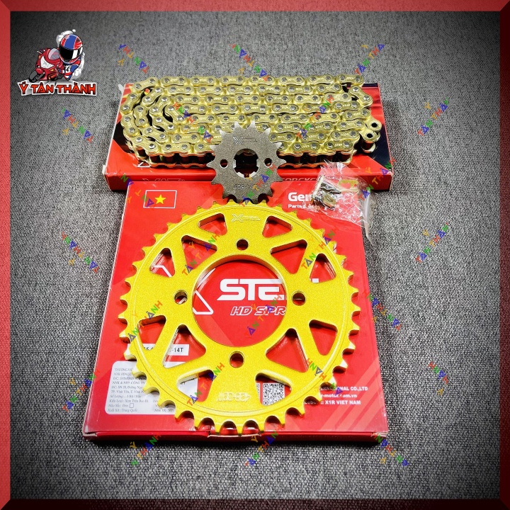 Nhông Sên Đĩa X1R exciter 135 Vàng MS45