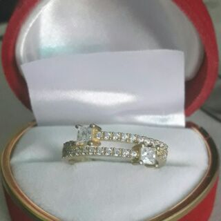 Nhẫn hợp kim cao cấp mạ vàng 18k hai đầu