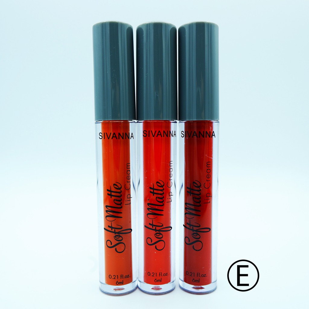 Set Son Kem Lì 3 Cây Sivanna Colors Soft Matte Cream Lip Gloss HF359