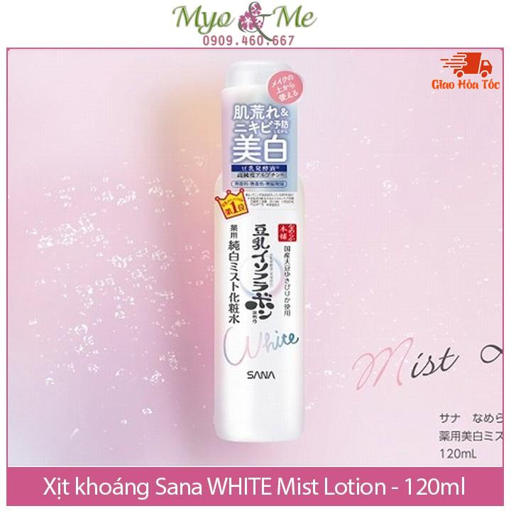 (SP mới) Xịt khoáng Sana WHITE dưỡng trắng da ngừa mụn - 120ml