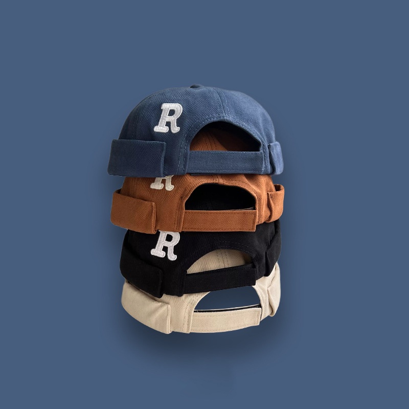 Mũ Nồi Thêu Chữ R Thời Trang Đường Phố Mới Cho Ba Mẹ Và Bé