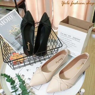 Hình thật - B7-Giày bệt búp bê nữ đính nơ hàng VNXK siêu mềm êm chân