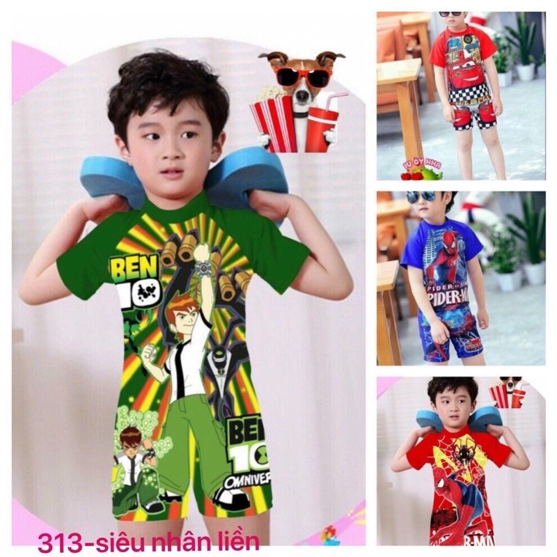 Bộ bơi bé trai hình siêu nhân(10-40kg)