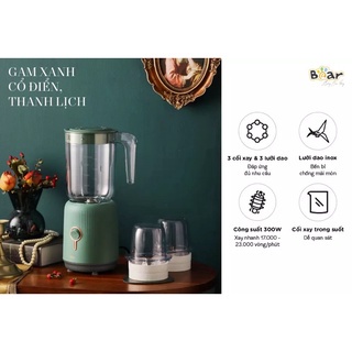Máy Xay Sinh Tố Bear 3 Cối Model LLJ C10P1 (BL-B10V2), LLJ-C04J1 Cao Cấp Dành Cho Bé Ăn Dặm Hàng Quốc Tế