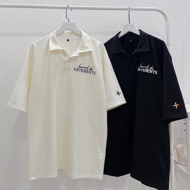 Áo Thun Polo Unisex Nam Nữ Chữ Thêu VENTEMEZ PQK