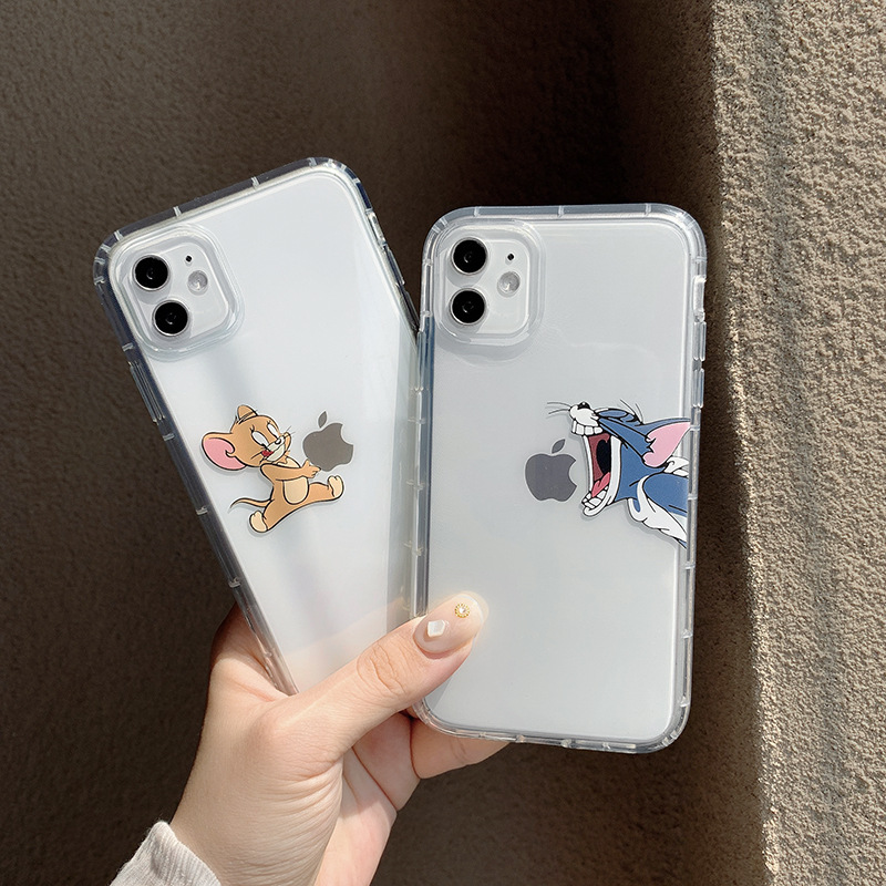 Ốp Lưng Họa Tiết Hoạt Hình Tom And Jerry Thời Trang Cho Iphone Xs Max 11pro 8plus 12 7