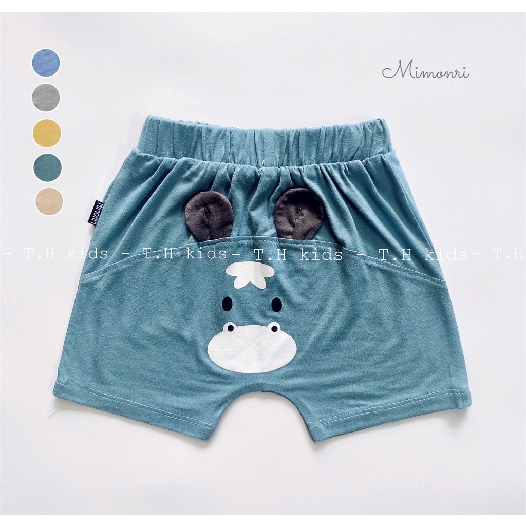 QUẦN ĐÙI THUN LẠNH MÔNG THÚ CÓ TAI DỄ THƯƠNG CHO BÉ SIZE 8-18 KG