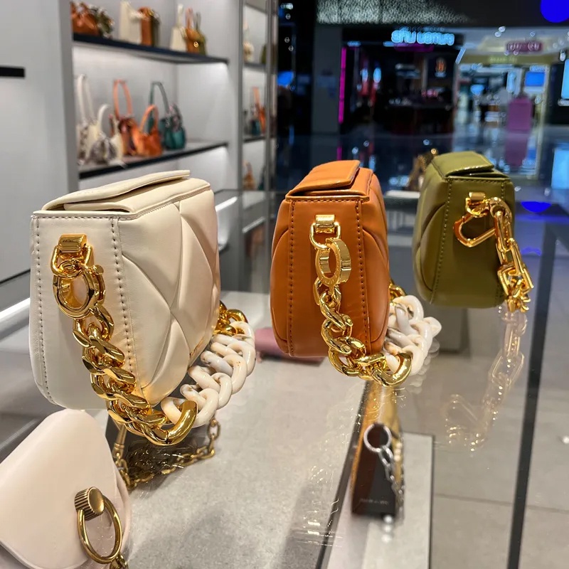 Cnk new CK2-50270926 20671366 Túi Xách Hình Vuông Nhỏ Gọn Phối Dây Xích Thời Trang Cho Nữ