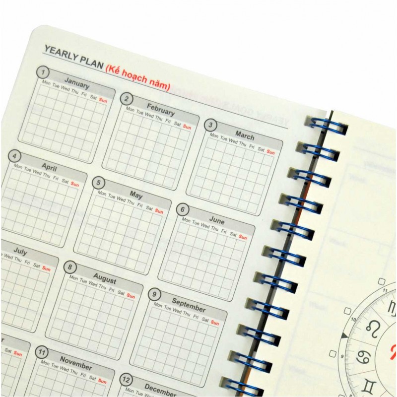 Sổ lò xo kép Planner A5; MS: 945