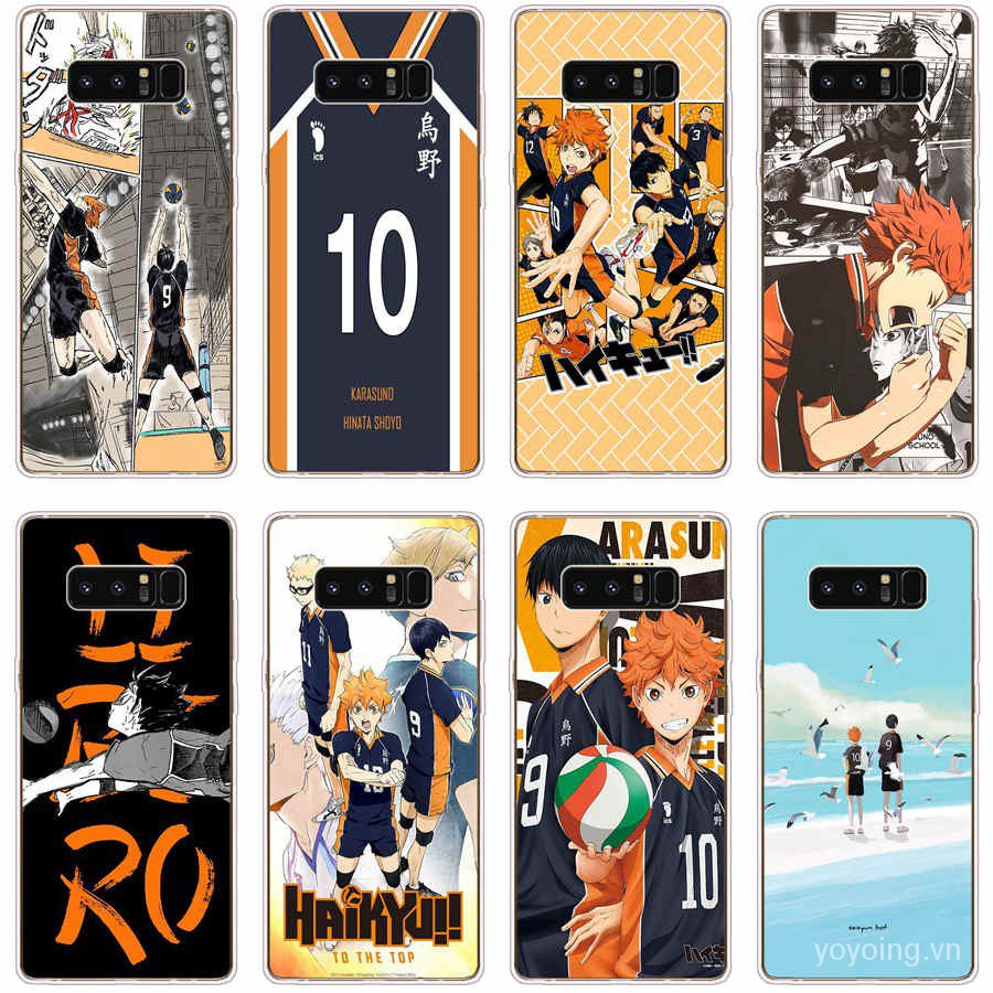 Ốp điện thoại TPU silicon mềm họa tiết anime Haikyuu cho Samsung Galaxy note 4 5 8 9 10 plus