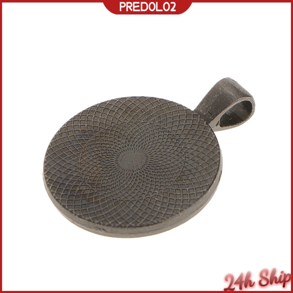50pcs Round Pendant Base Tray 25mm Cabochon Setting Bezel Pendant Blanks