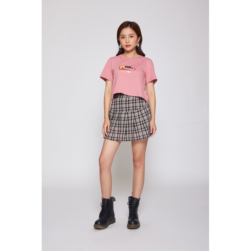 Chân Váy BOO Nữ Xếp Ly Kẻ Caro Nhiều Màu Trendy