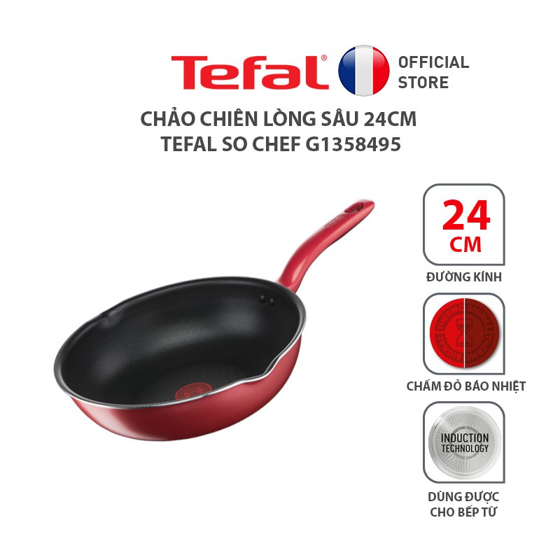 [Mã LIFEHL25 giảm 10% đơn 350K] Chảo chiên lòng sâu - Tefal So Chef 24cm