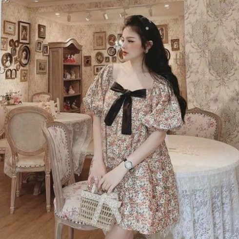 Đầm Babydoll Nữ Hoa Nhí Dáng Xòe Đáng Yêu | BigBuy360 - bigbuy360.vn