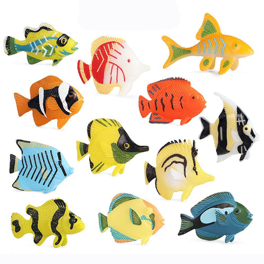 Set 12 Mô Hình Cá Nhiệt Đới Đồ Chơi Giáo Dục Sớm Cho Bé