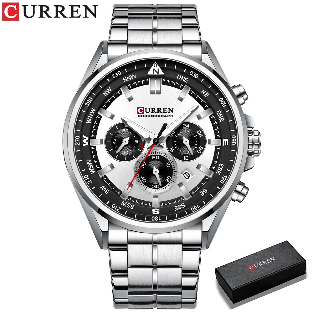 Mens Watches CURREN New Fashion Stainless Steel Top Brand Luxury Casual Quartz waterproof 8399C
