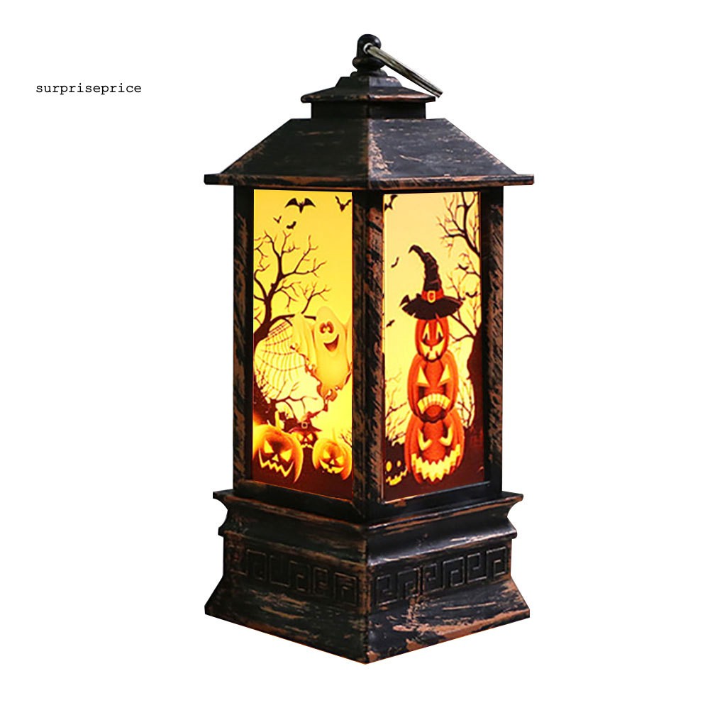 [ HÀNG có sẵn ] đèn lồng LED kiểu phù thủy bí ngô trang trí Halloween