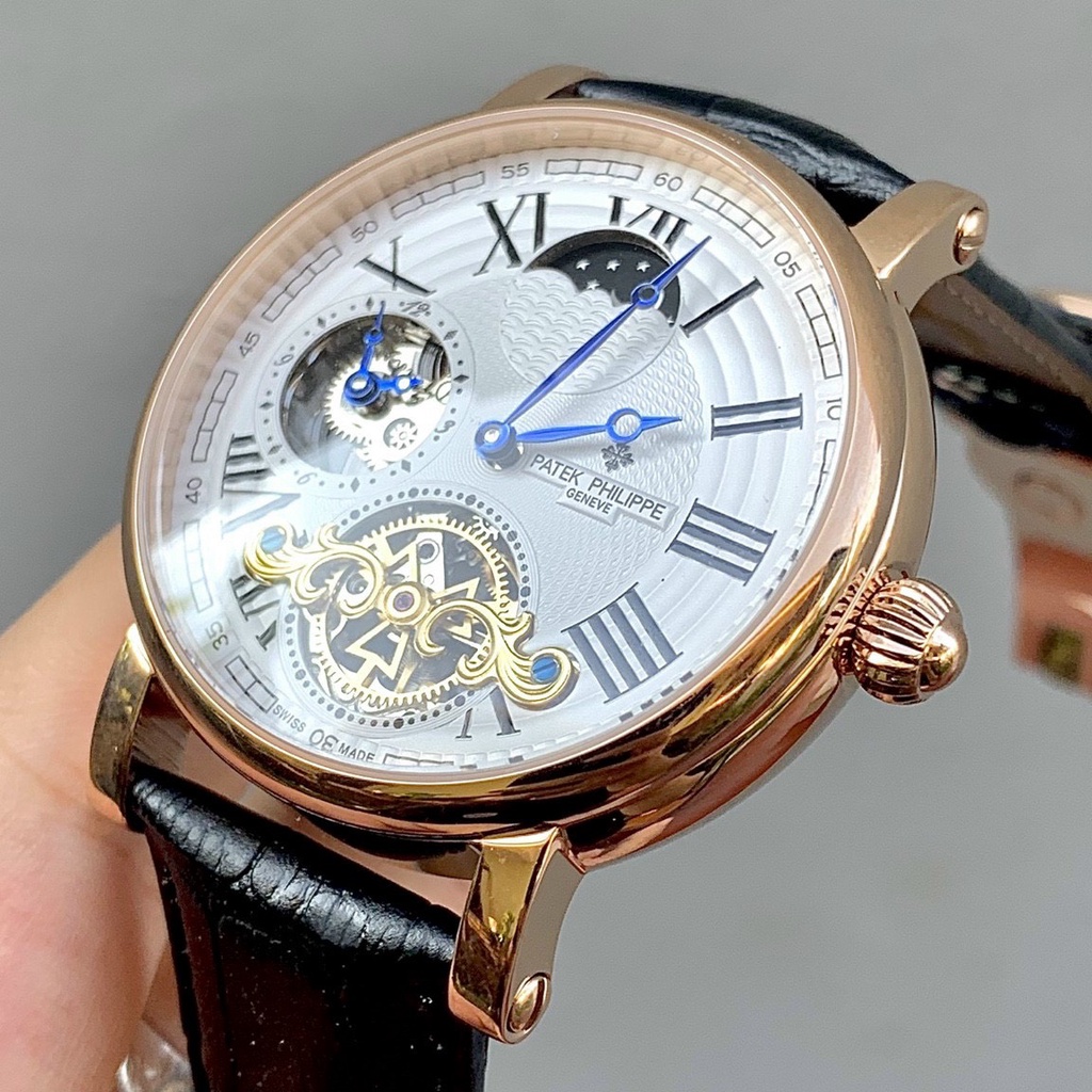 Đồng Hồ Nam Patek Philippe PA33 Hàng hiếm Case 42mm Mặt TRẮNG Máy cơ Automatic Nhật