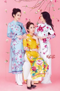 Set áo gấm Hà cúc