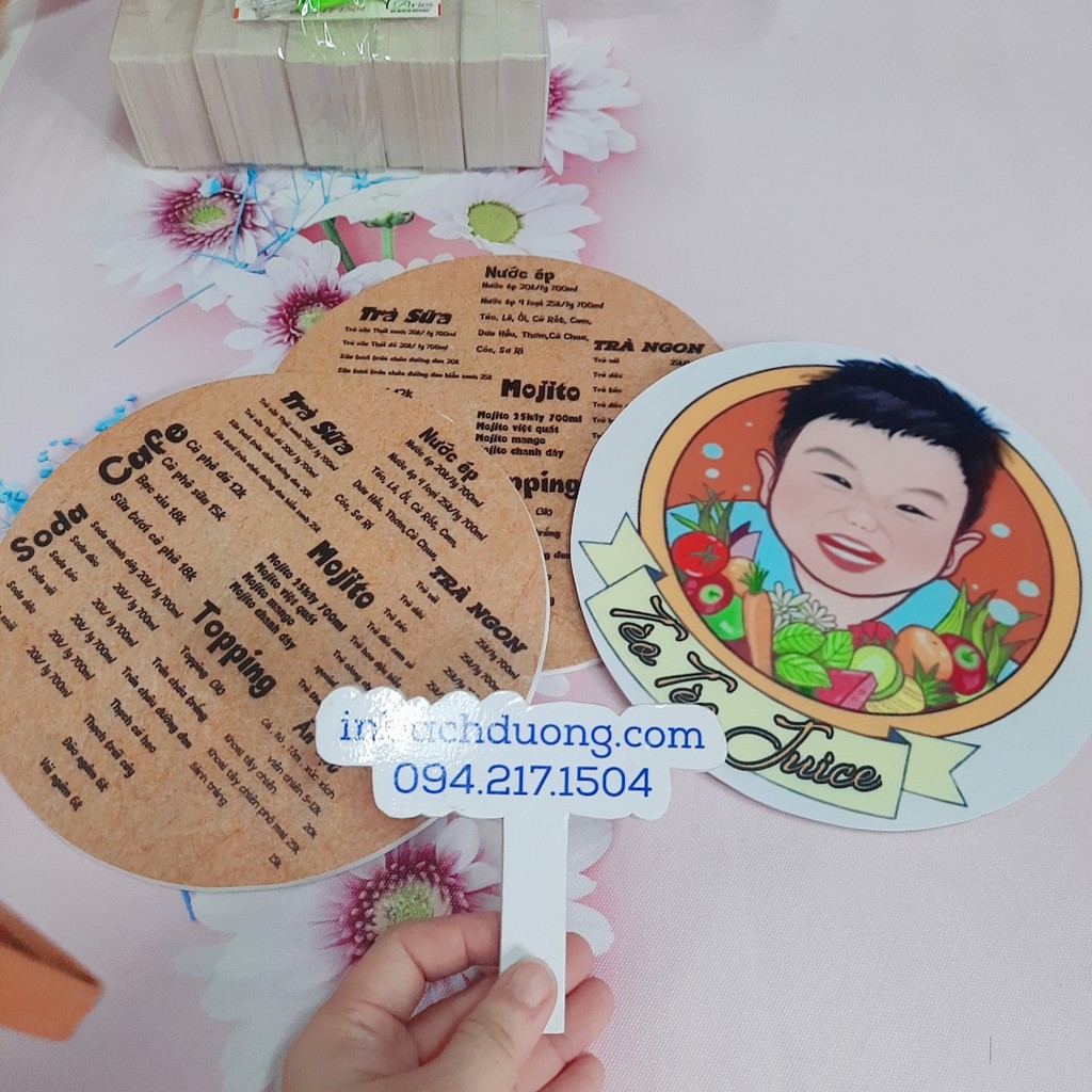 Combo quán trà sữa -menu bìa dày-phiếu tích điểm-dấu tích điểm - In Bạch Dương