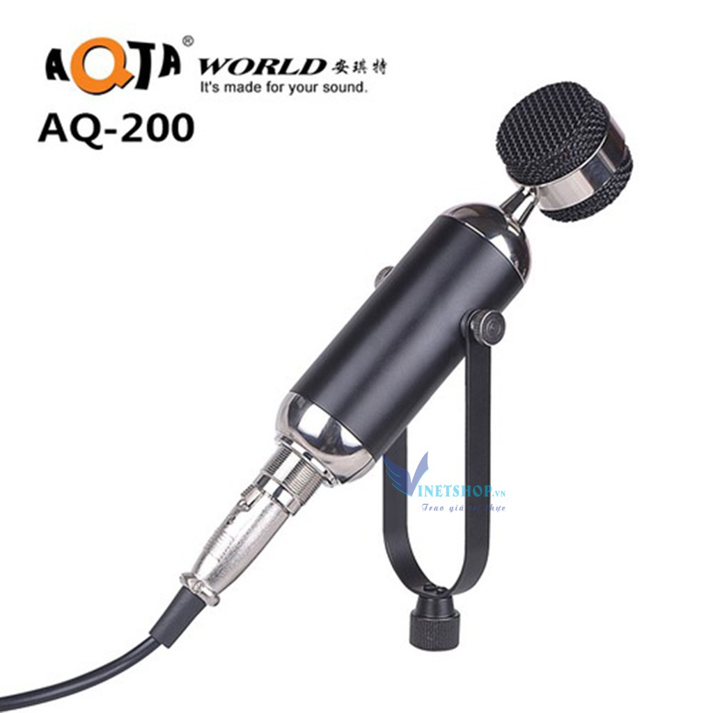 Micro thu âm AQ200 ( hàng nhập khẩu) DÙNG LIVESTREAM, KARAOKE CỰC HAY dc3646