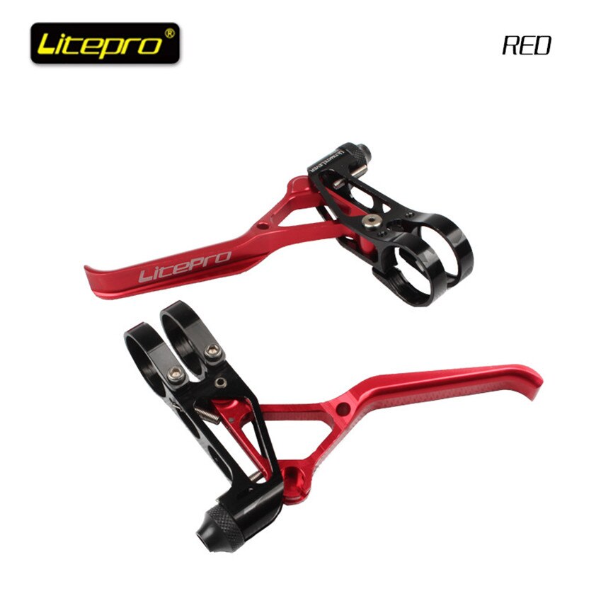 Má Phanh Tạm Thời Chữ V Bọc Da Siêu Nhẹ CNC 64g Cho Brompton 14 16 20 Inches